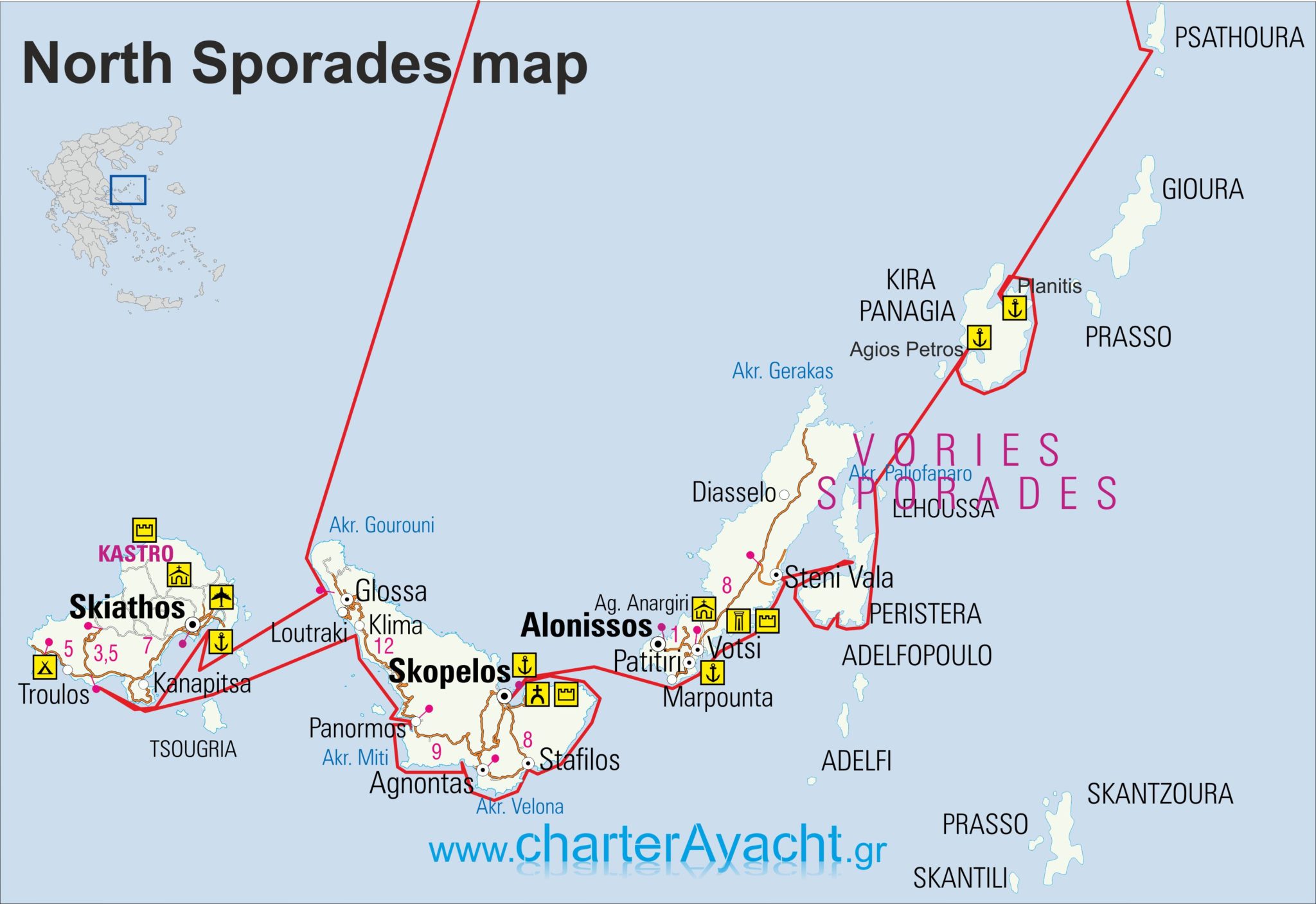 Sporades Map Skiathos Skopelos Alonnisos Sporades Map Skiathos Skopelos Alonnisos